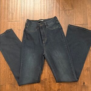 Fashion Nova Dark Blue Women's Flare Jeans